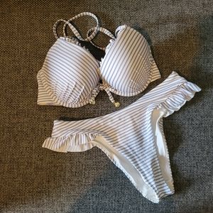 H&M Striped Bikini Set